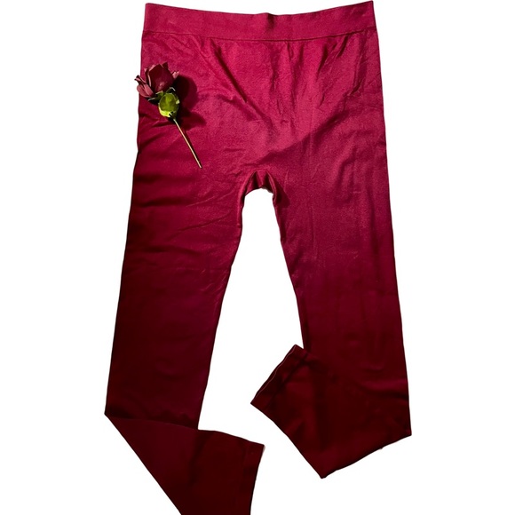 Juniors misses No Boundaries wine colored XL leggings tights size 15-17 plus - Picture 5 of 13